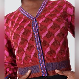 Diane von Fürstenberg Macaria Knit Jacquard Cardigan